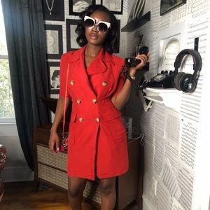 Vintage red coat dress